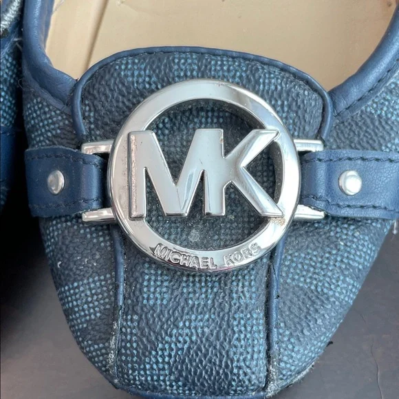 Michael Kors Navy Blue Logo Flats - Picture 6 of 9